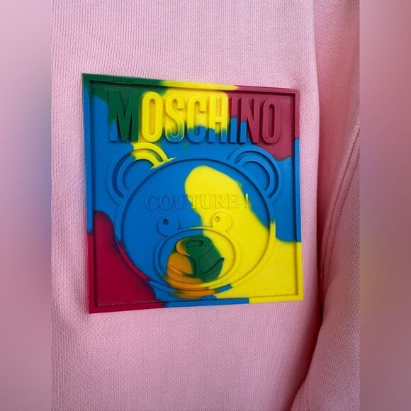 Moschino Couture Logo sweatshirt In Pink Size US 4 New With Tags - Picture 2 of 10